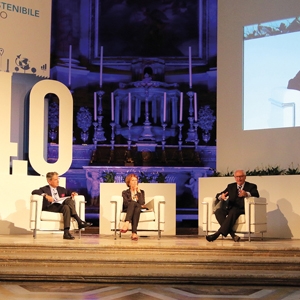 L’intervento del presidente di Cobat Giancarlo Morandi  (a destra), con i relatori Luciano Morelli e Rosanna Cioffi