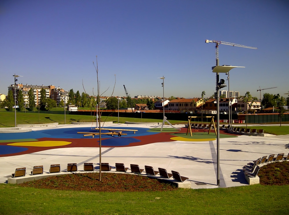 Uno scorcio del nuovo Parco Franco Verga di Milano