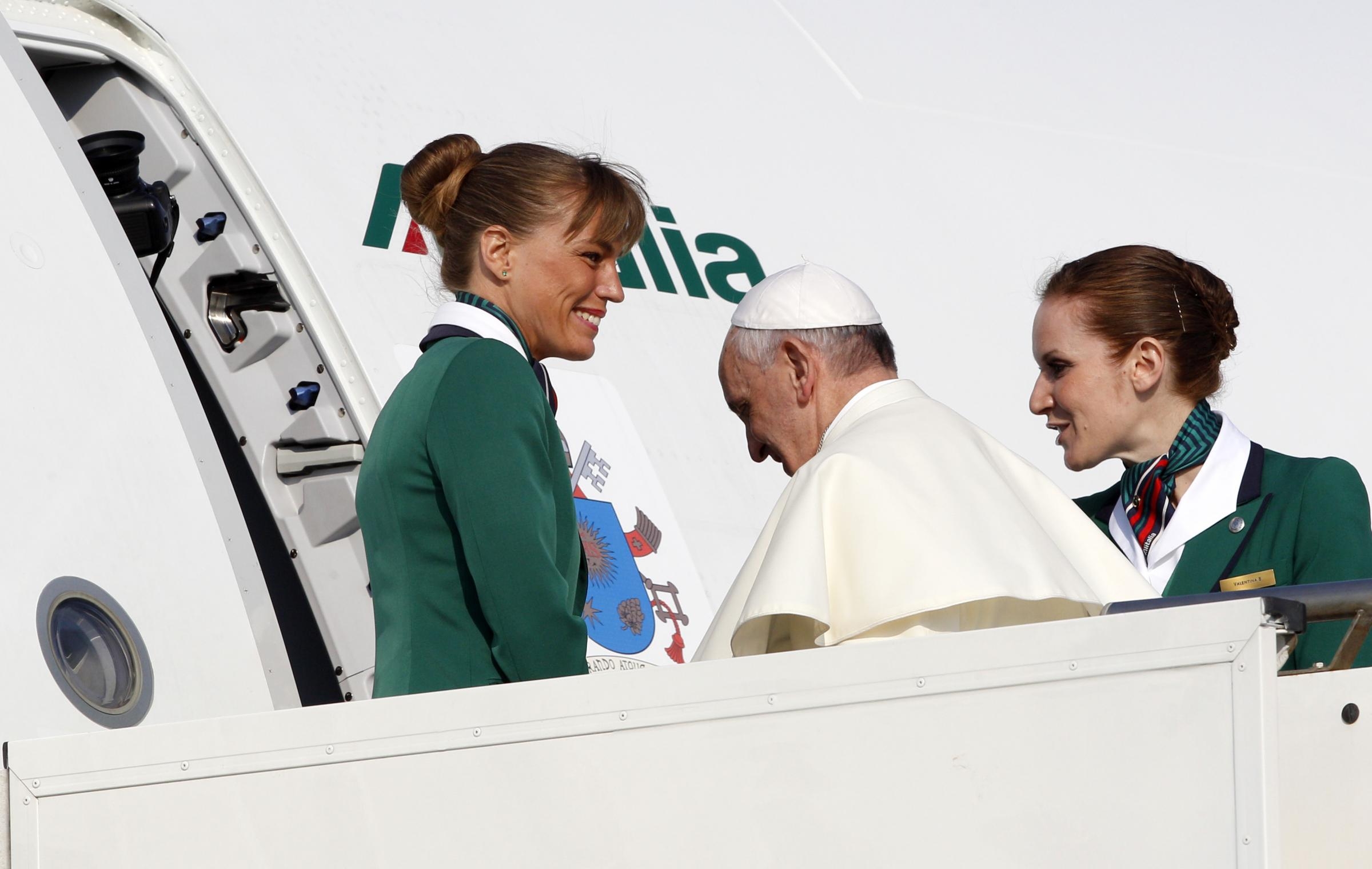 Il Papa durante il viaggio a Rio de Janeiro